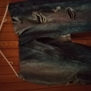 Men's Distressed Blue Jeans